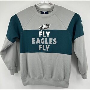 Miller Light‎ Philadelphia Eagles NFL Fly Eagles Fly Sweatshirt Gray Green Large